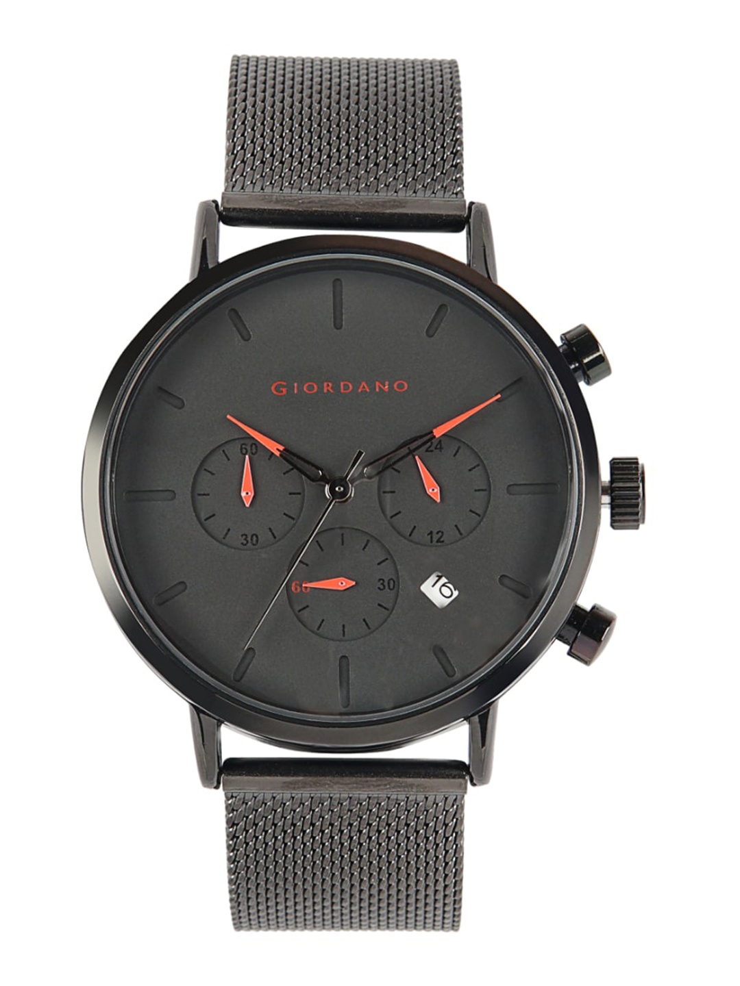 GIORDANO Dial & Stainless Steel Straps Analogue Water Resistant Watch GZ-50018-22, Black
GIORDANO Dial & Stainless Steel Straps Analogue Water Resistant Watch GZ-50018-22, Black