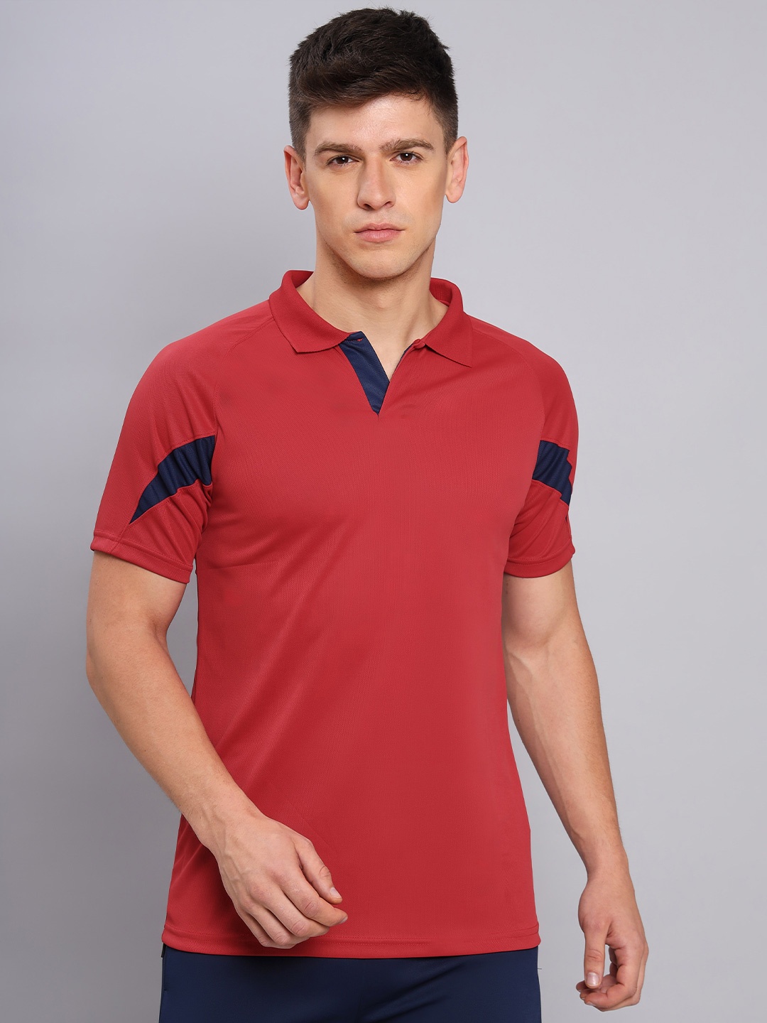 Technosport Colourblocked Polo Collar Antimicrobial Slim Fit Training & Gym T-shirt, Red
Technosport Colourblocked Polo Collar Antimicrobial Slim Fit Training & Gym T-shirt, Red