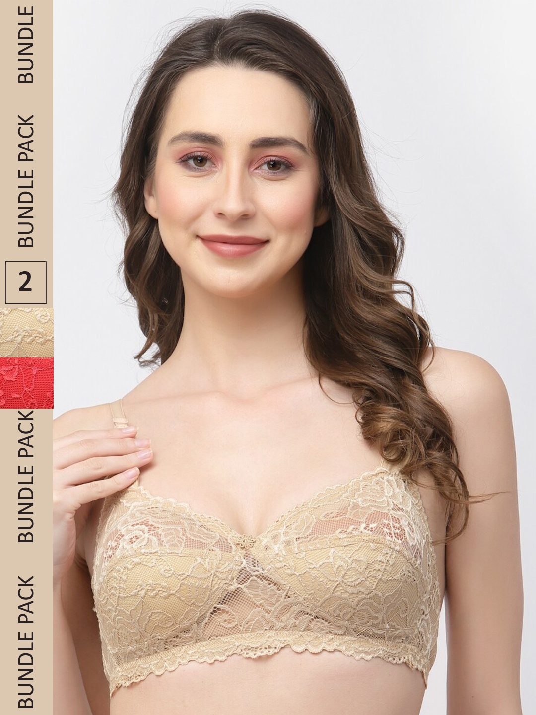 Docare Pack Of 2 Floral Non Padded All Day Comfort Non-Wired Cotton Bralette Lace Bra, Red
Docare Pack Of 2 Floral Non Padded All Day Comfort Non-Wired Cotton Bralette Lace Bra, Red