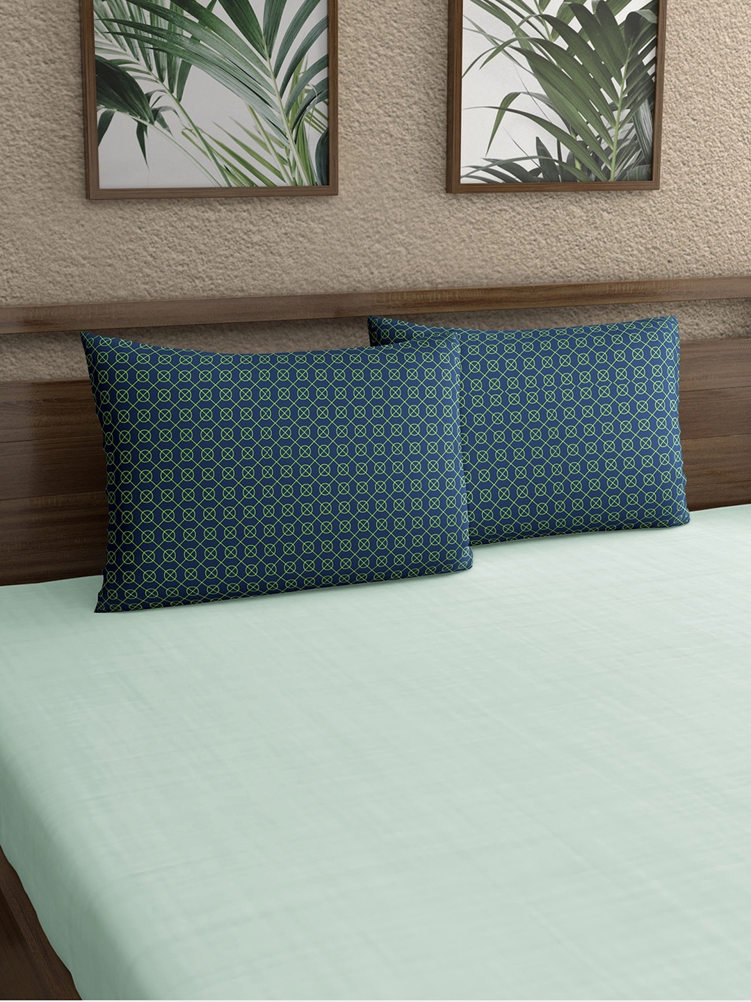Dreamscape White & Teal-Blue 2-Pieces Ethnic Printed Pure Cotton 140 TC Pillow Covers
Dreamscape White & Teal-Blue 2-Pieces Ethnic Printed Pure Cotton 140 TC Pillow Covers