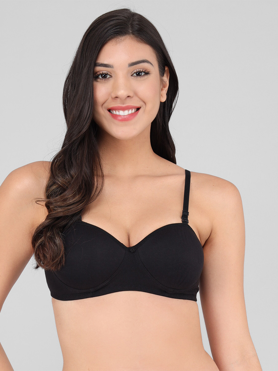 Imsa Moda Half Coverage Lightly Padded All Day Comfort Cotton T-Shirt Bra, Black
Imsa Moda Half Coverage Lightly Padded All Day Comfort Cotton T-Shirt Bra, Black