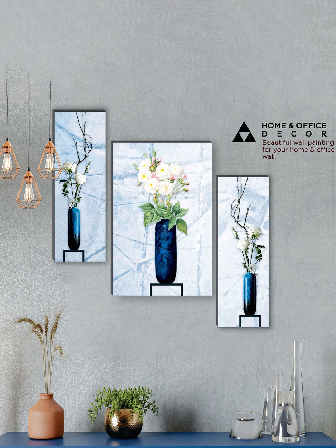 SAF Blue 3-Pieces Preety Flower Pot UV Textured Self Adeshive Frame Painting Wall Art
SAF Blue 3-Pieces Preety Flower Pot UV Textured Self Adeshive Frame Painting Wall Art