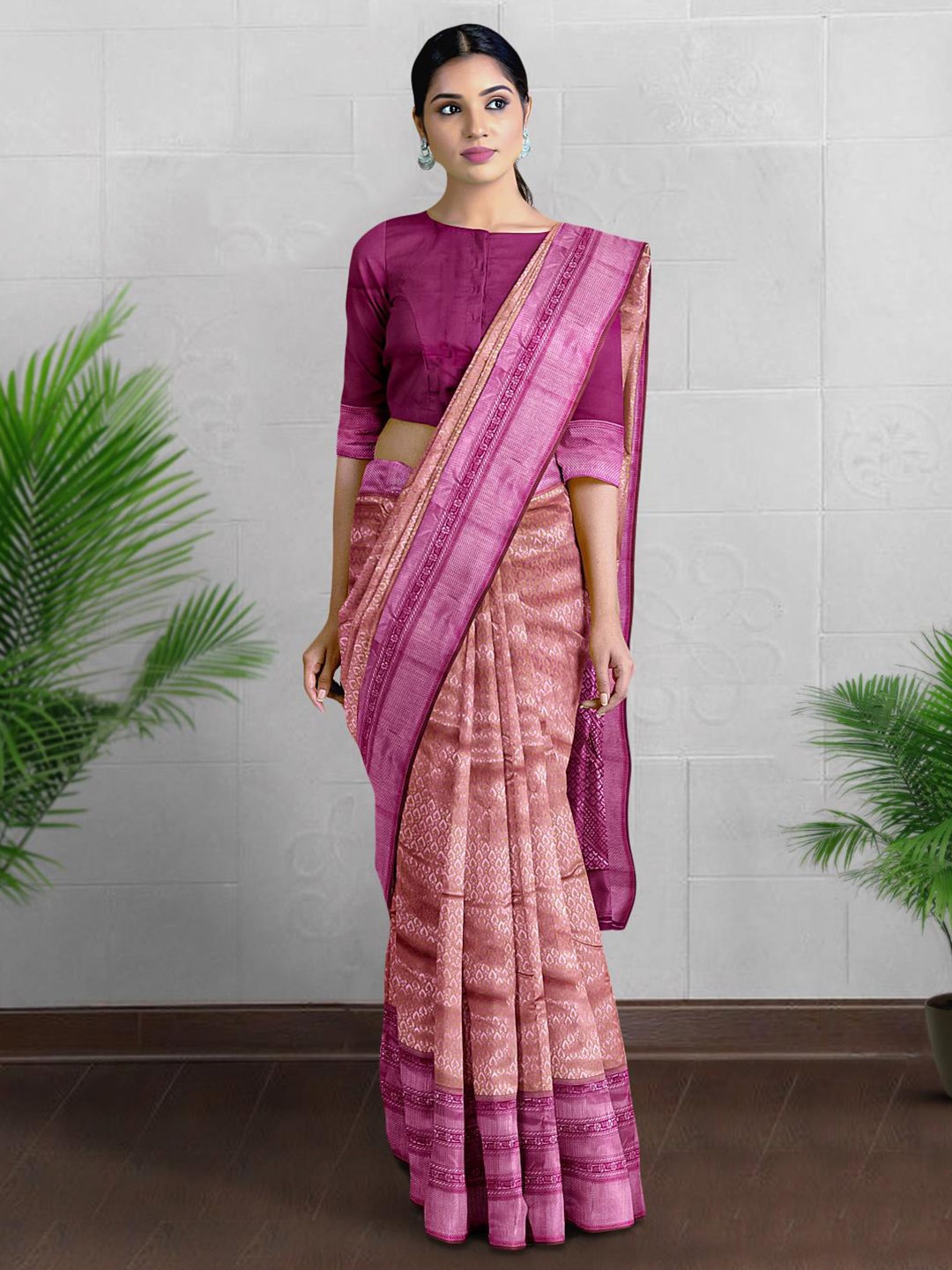Kalamandir Ethnic Motifs Art Silk Zari Saree, Beige