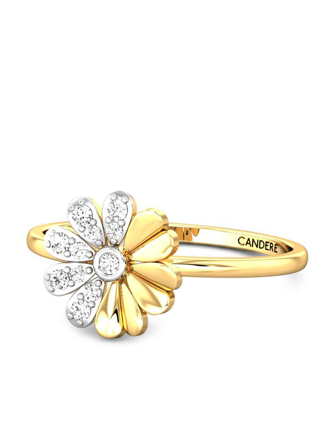 CANDERE A KALYAN JEWELLERS COMPANY Cubic Zirconia-Studded 18KT Gold Finger Ring-1.75gm
CANDERE A KALYAN JEWELLERS COMPANY Cubic Zirconia-Studded 18KT Gold Finger Ring-1.75gm