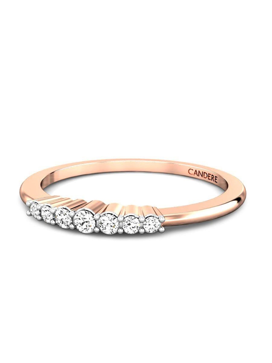 CANDERE A KALYAN JEWELLERS COMPANY Cubic Zirconia-Studded 18KT Rose Gold Ring-1.57gm
CANDERE A KALYAN JEWELLERS COMPANY Cubic Zirconia-Studded 18KT Rose Gold Ring-1.57gm
