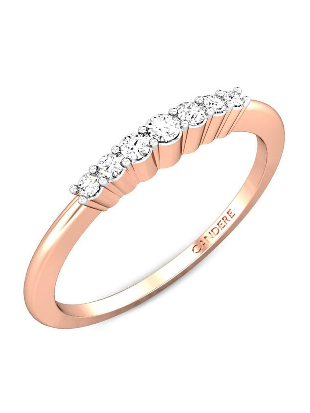 CANDERE A KALYAN JEWELLERS COMPANY Cubic Zirconia Studded 14KT Rose Gold Ring-1.21gm
CANDERE A KALYAN JEWELLERS COMPANY Cubic Zirconia Studded 14KT Rose Gold Ring-1.21gm