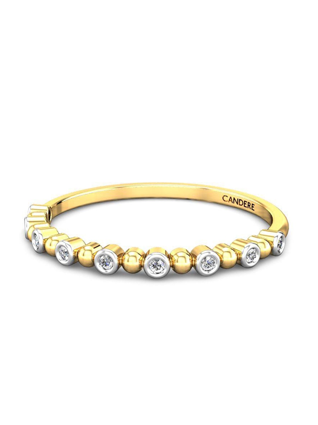 CANDERE A KALYAN JEWELLERS COMPANY Cubic Zirconia Studded 18KT Gold Finger Ring-1.01gm
CANDERE A KALYAN JEWELLERS COMPANY Cubic Zirconia Studded 18KT Gold Finger Ring-1.01gm