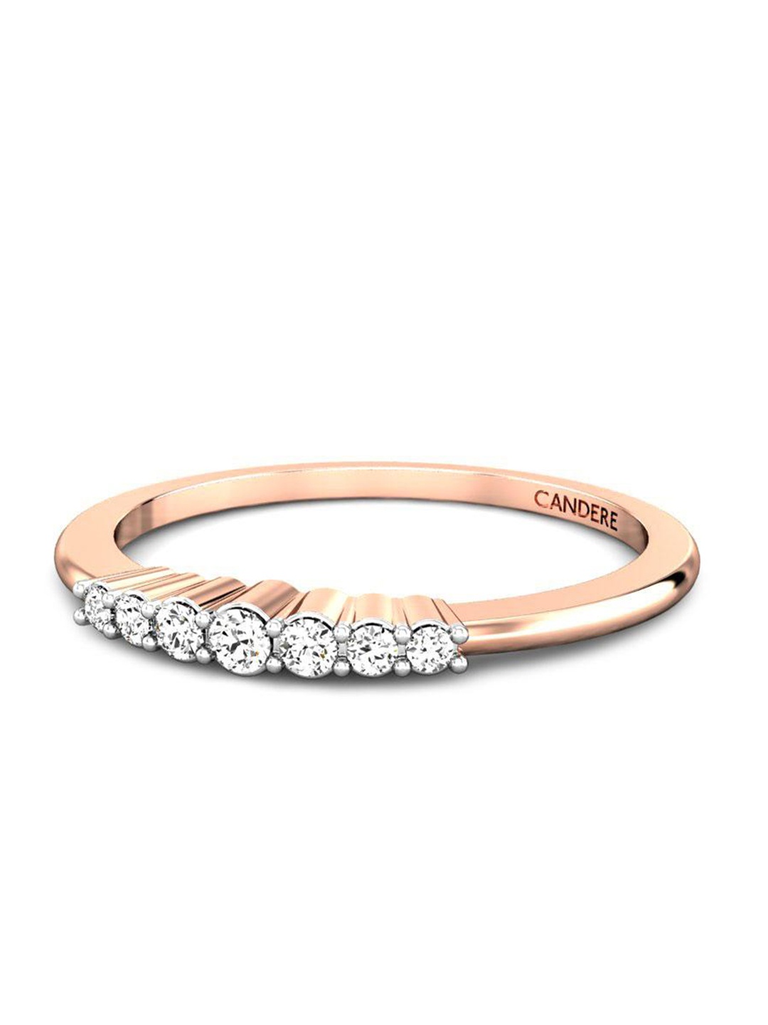CANDERE A KALYAN JEWELLERS COMPANY Cubic Zirconia-Studded 14KT Rose Gold Ring-1.26gm
CANDERE A KALYAN JEWELLERS COMPANY Cubic Zirconia-Studded 14KT Rose Gold Ring-1.26gm