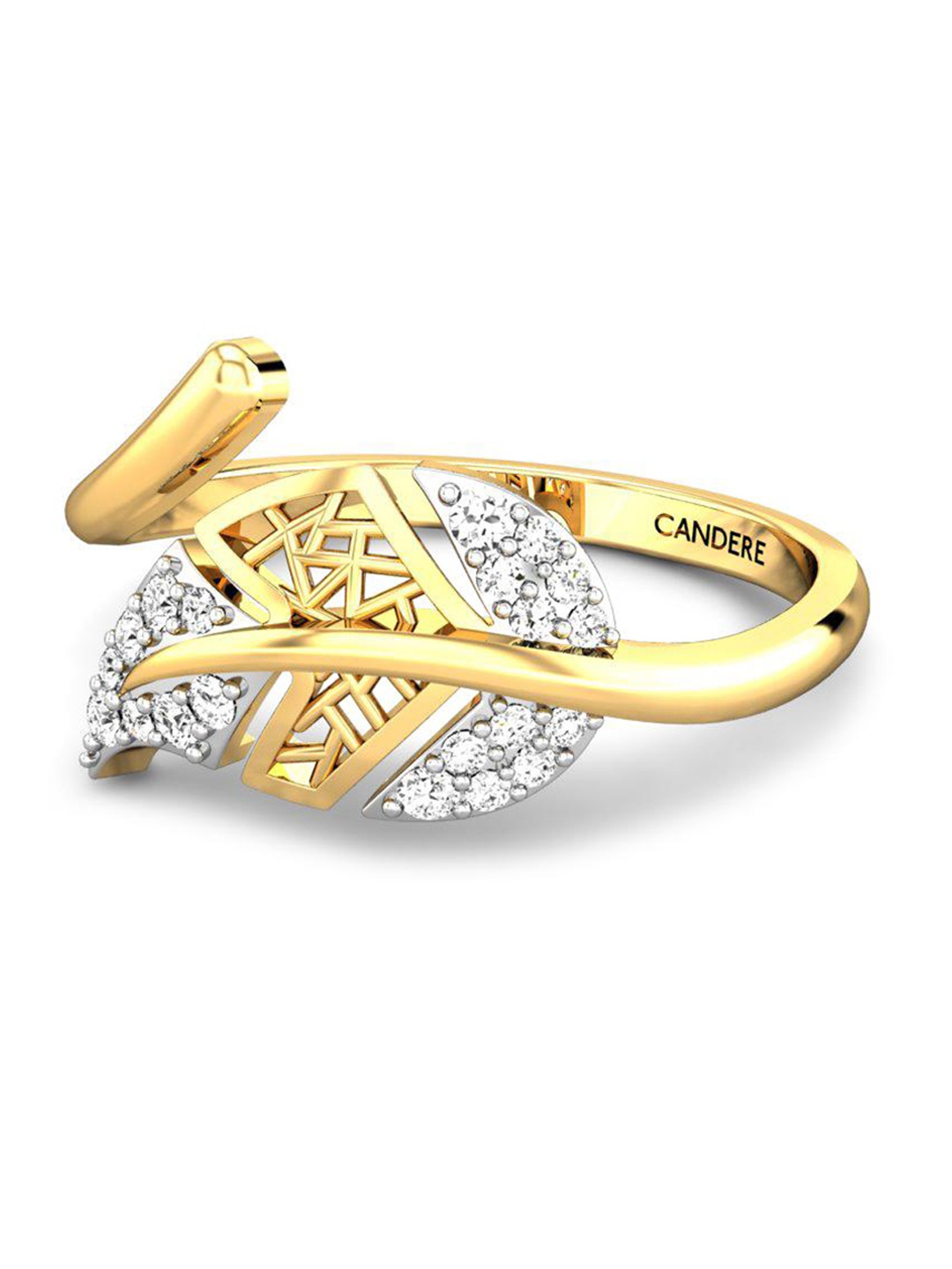 CANDERE A KALYAN JEWELLERS COMPANY Cubic Zirconia Studded 14KT Gold Finger Ring-1.99gm
CANDERE A KALYAN JEWELLERS COMPANY Cubic Zirconia Studded 14KT Gold Finger Ring-1.99gm