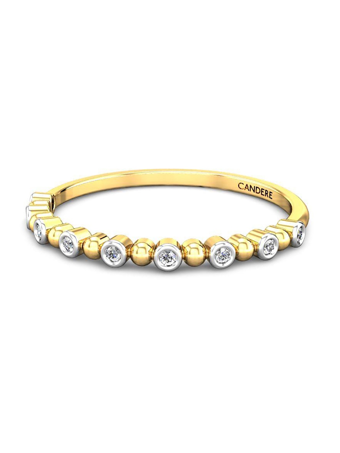 CANDERE A KALYAN JEWELLERS COMPANY Cubic Zirconia Studded 14KT Gold Finger Ring-0.9gm
CANDERE A KALYAN JEWELLERS COMPANY Cubic Zirconia Studded 14KT Gold Finger Ring-0.9gm