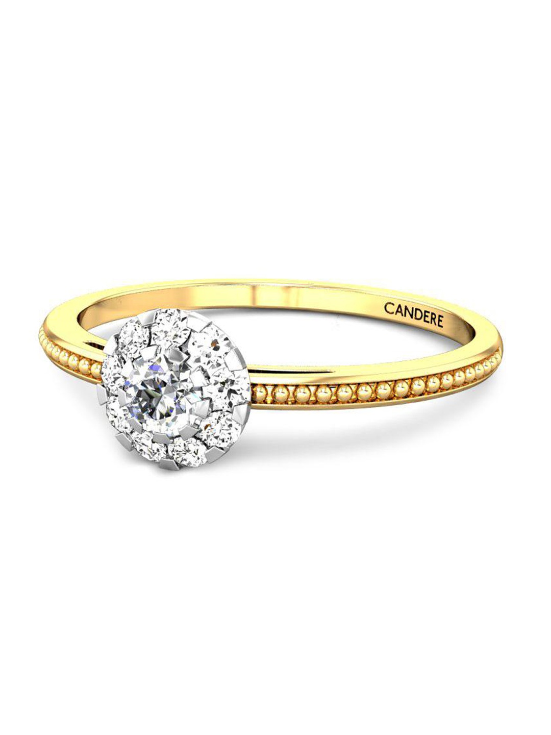CANDERE A KALYAN JEWELLERS COMPANY Cubic Zirconia Studded 22KT Gold Finger Ring-1.74gm
CANDERE A KALYAN JEWELLERS COMPANY Cubic Zirconia Studded 22KT Gold Finger Ring-1.74gm
