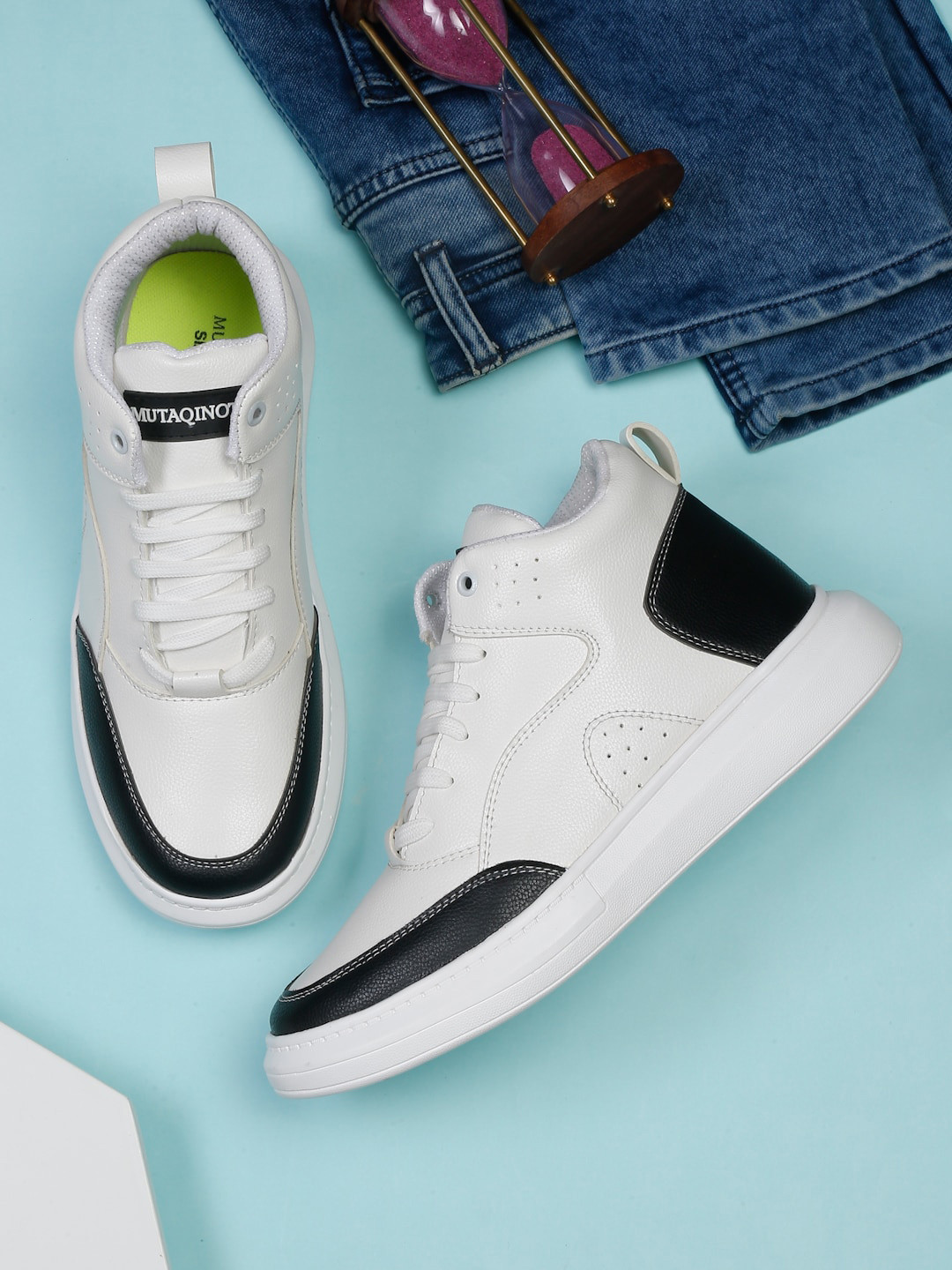 MUTAQINOTI Men Colourblocked Mid Top Lightweight Comfort Insole Basics Sneakers, White
MUTAQINOTI Men Colourblocked Mid Top Lightweight Comfort Insole Basics Sneakers, White