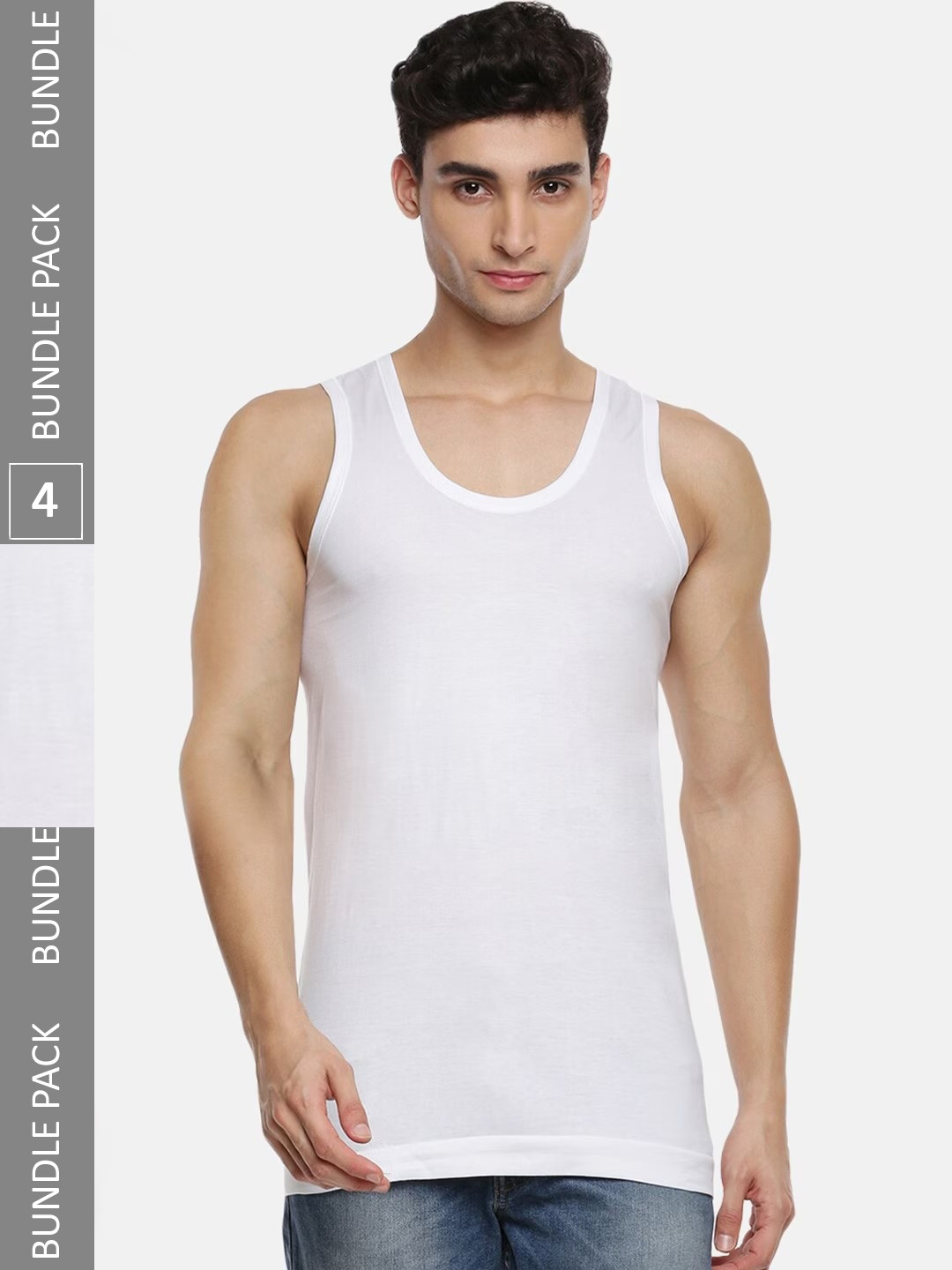 Ramraj Plus Size 4Pcs Pure Cotton Sleeveless Innerwear Vests, White
Ramraj Plus Size 4Pcs Pure Cotton Sleeveless Innerwear Vests, White