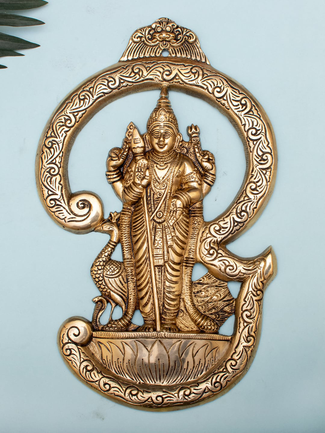 StatueStudio Gold-Toned Kartikeya Murti Hanging Showpiece
StatueStudio Gold-Toned Kartikeya Murti Hanging Showpiece
