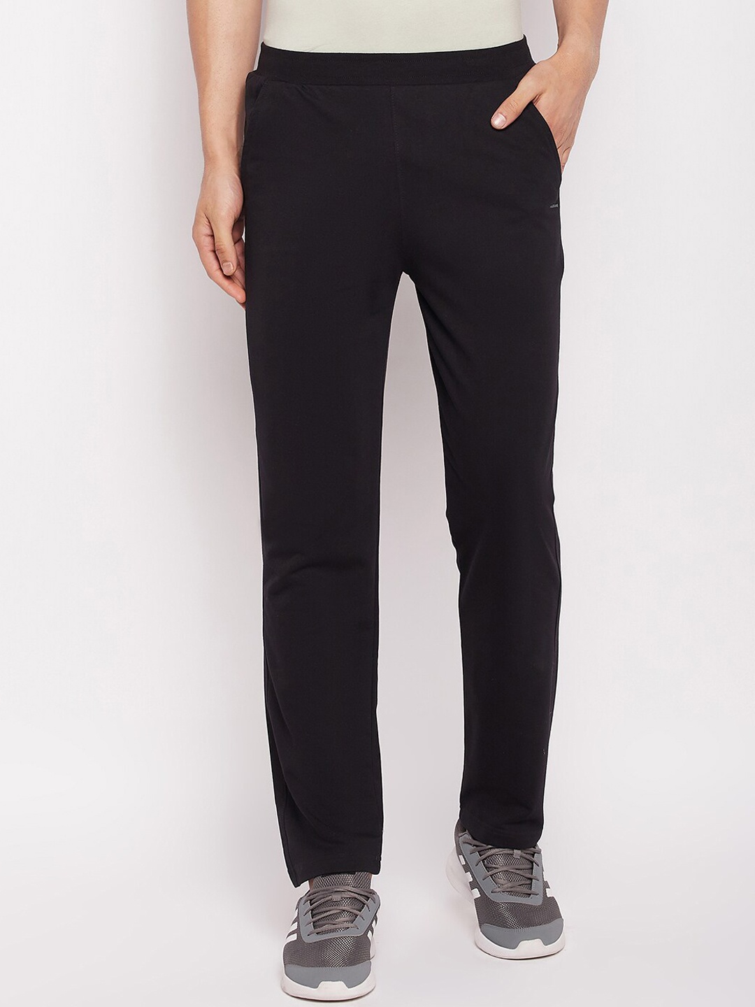 Okane Men Regular Fit Track Pants, Black
