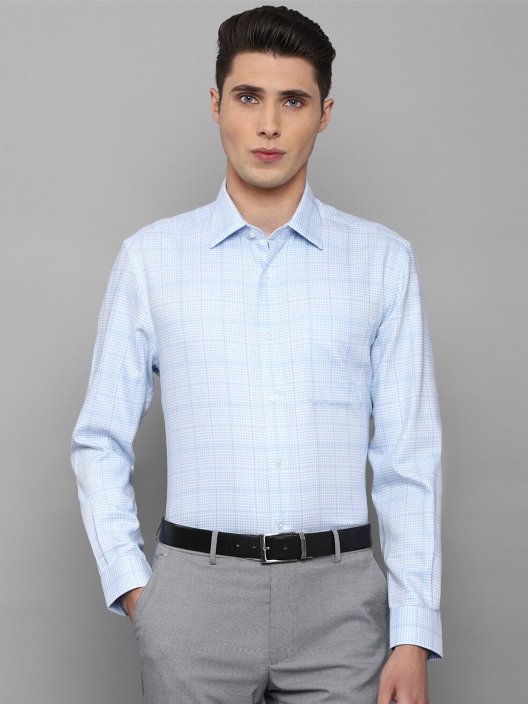 Louis Philippe Permapress Windowpane Checked Pure Cotton Wrinkle Free Formal Shirt, Blue
Louis Philippe Permapress Windowpane Checked Pure Cotton Wrinkle Free Formal Shirt, Blue