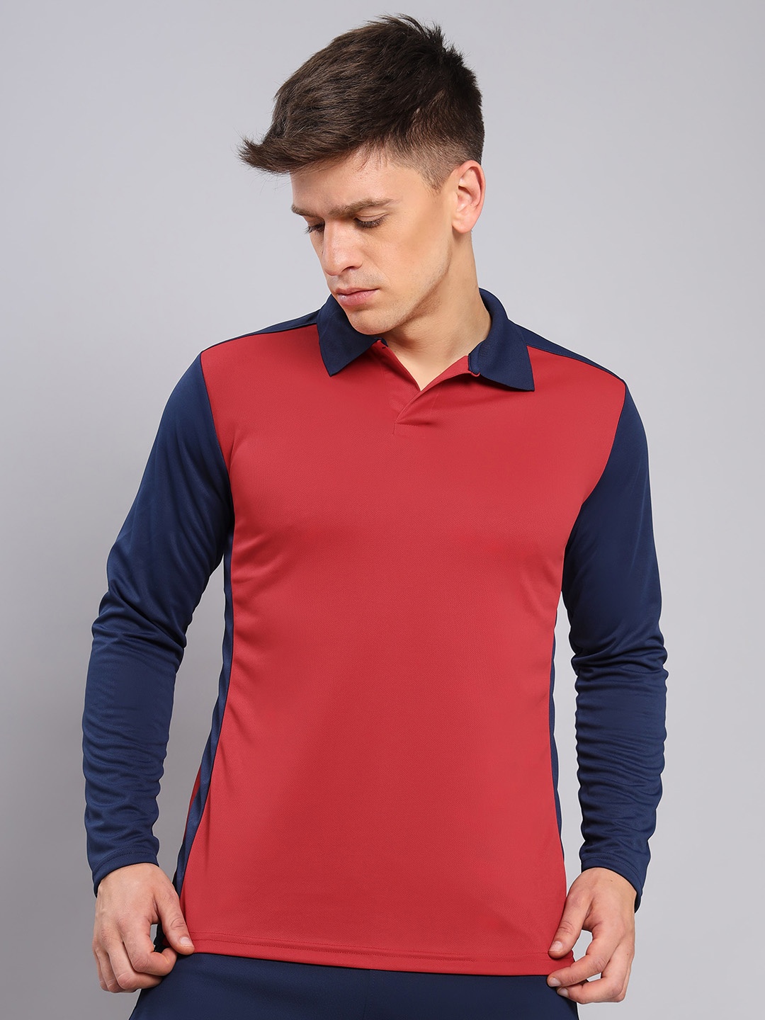 Technosport Colourblocked Polo Collar Antimicrobial Training or Gym Slim Fit T-shirt, Rust
Technosport Colourblocked Polo Collar Antimicrobial Training or Gym Slim Fit T-shirt, Rust