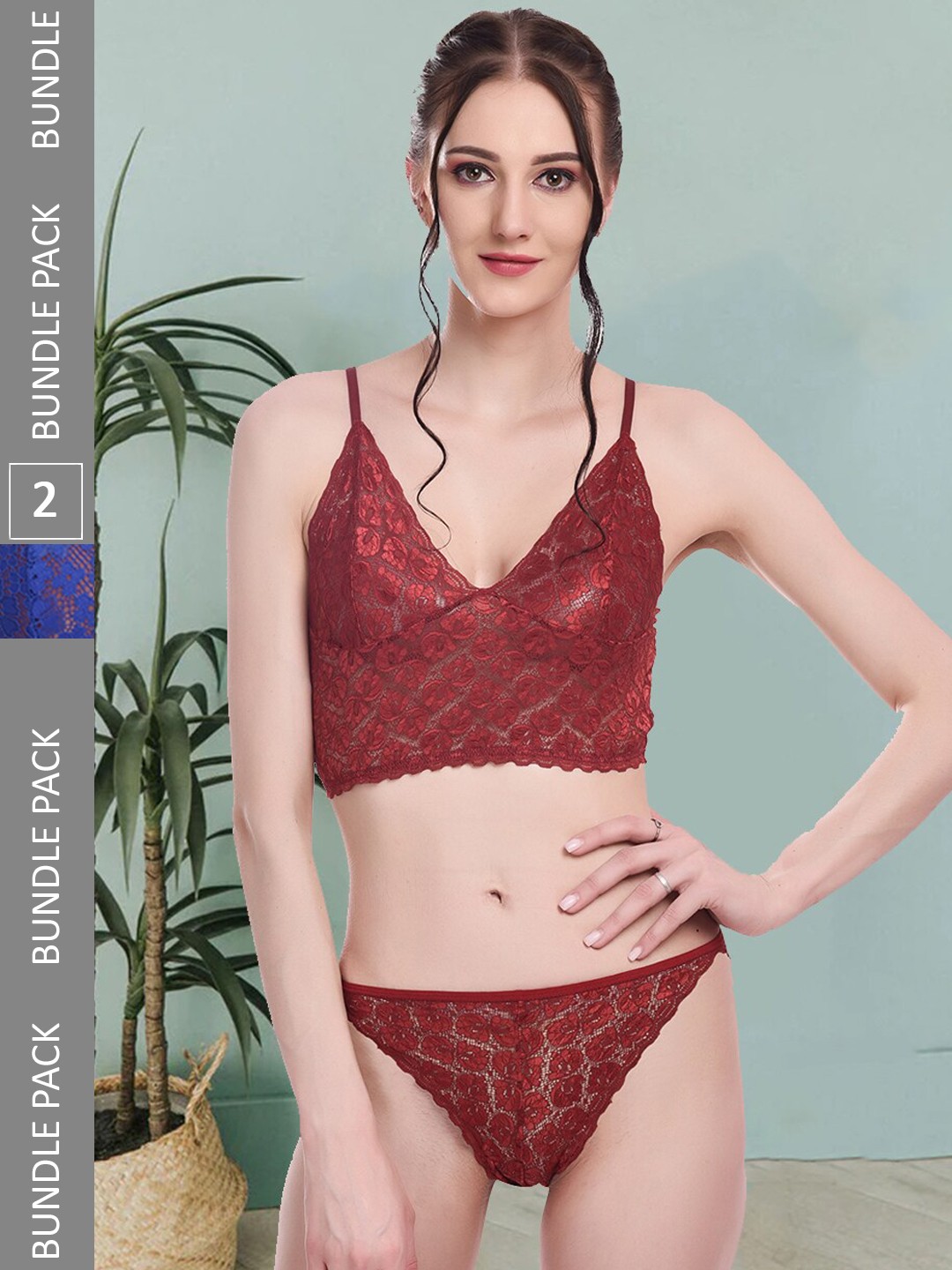 Fleurt Pack Of 2 Self Design Laced Lingerie Set Fleurt-Set-170-NEW-PR-170-R.BL-L, Blue
Fleurt Pack Of 2 Self Design Laced Lingerie Set Fleurt-Set-170-NEW-PR-170-R.BL-L, Blue