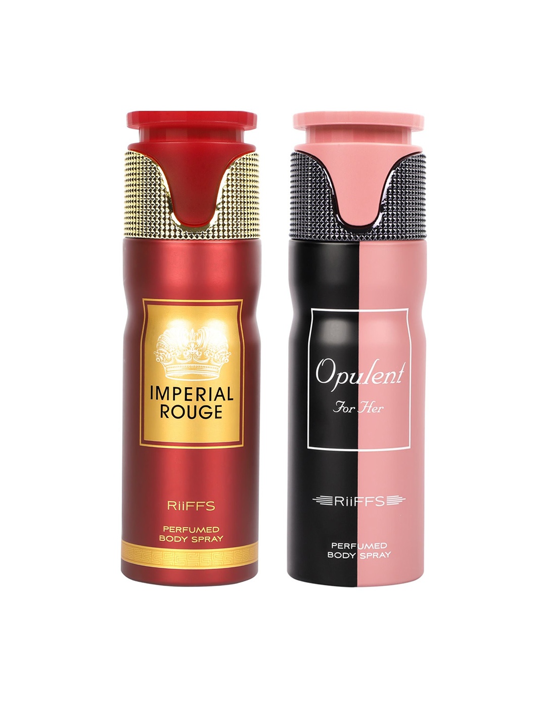 RIIFFS Women Set of 2 Long Lasting Deodorant 200 ml Each - Imperial Rouge & Opulent, Red
RIIFFS Women Set of 2 Long Lasting Deodorant 200 ml Each - Imperial Rouge & Opulent, Red