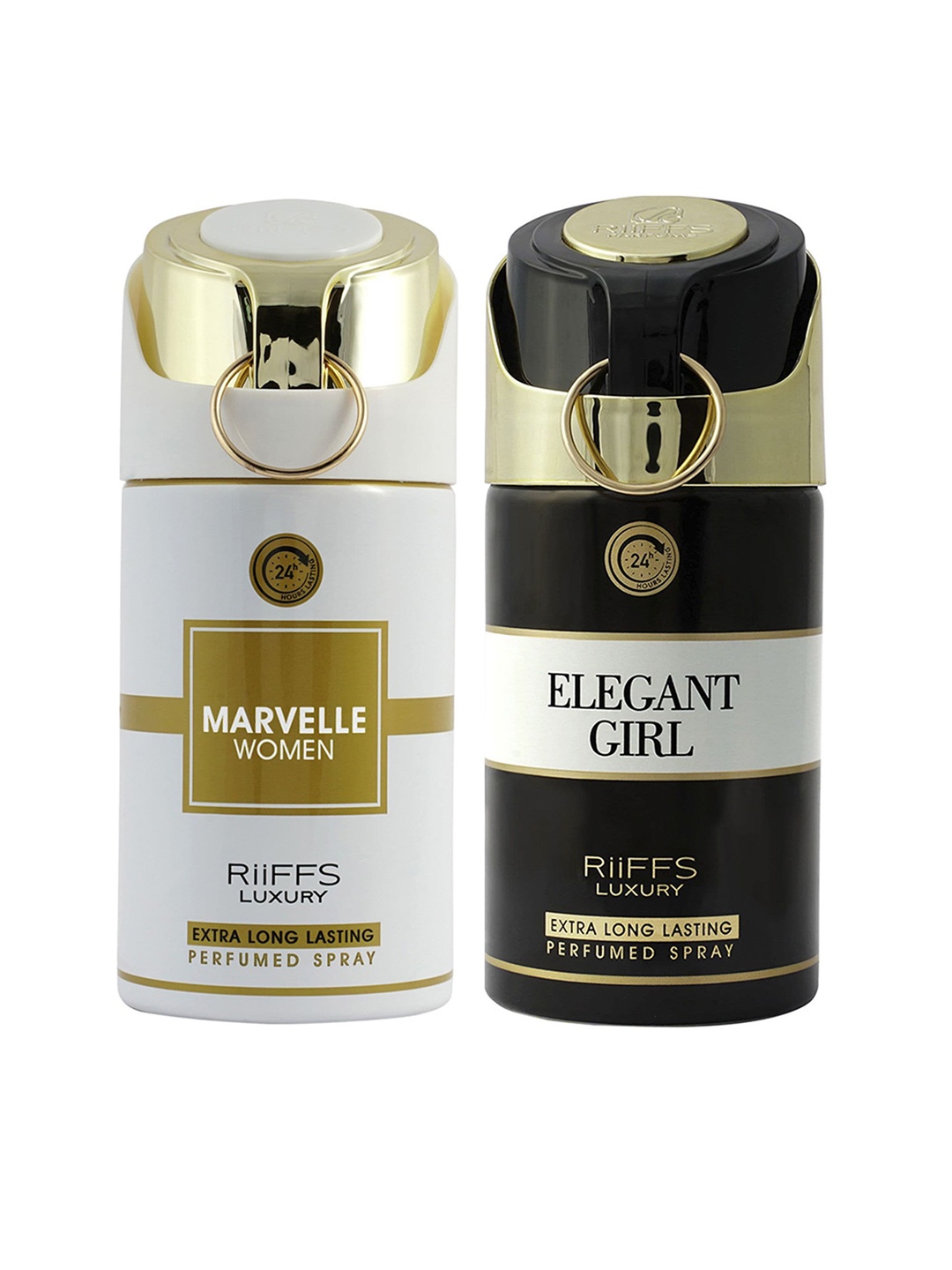 RIIFFS Set Of 2 Long Lasting Deodorants 250 ml Each - Marvelle Women & Elegant Girl, White
RIIFFS Set Of 2 Long Lasting Deodorants 250 ml Each - Marvelle Women & Elegant Girl, White