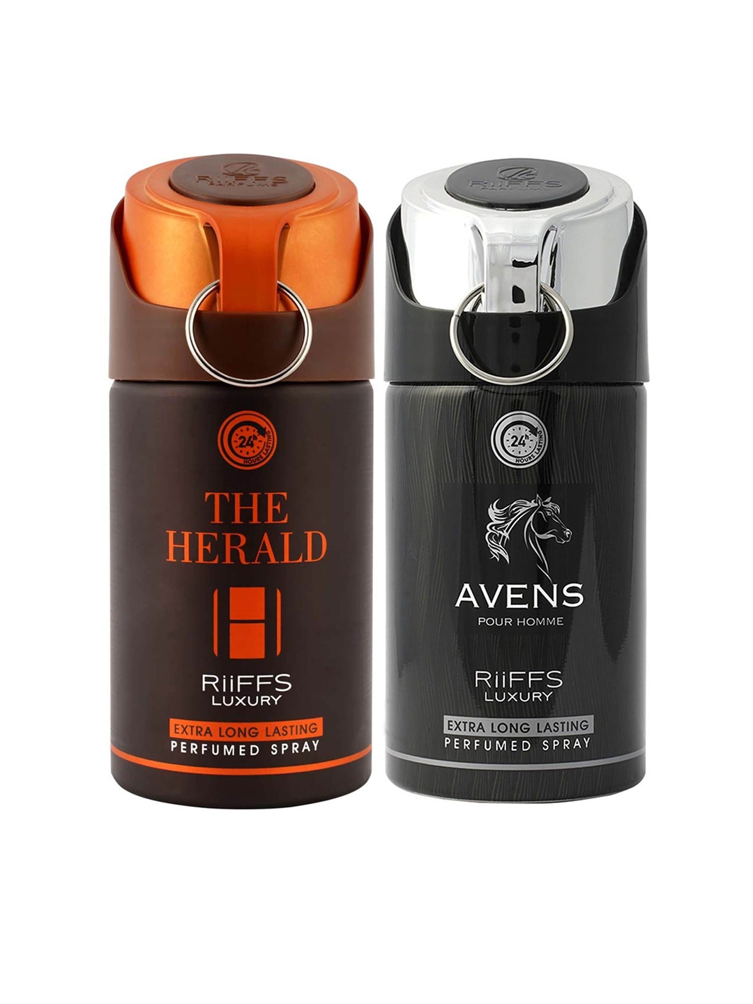 RIIFFS Set Of 2 Long Lasting Deodorants 250 ml Each - The Herald & Avens Pour Homme, Black
RIIFFS Set Of 2 Long Lasting Deodorants 250 ml Each - The Herald & Avens Pour Homme, Black