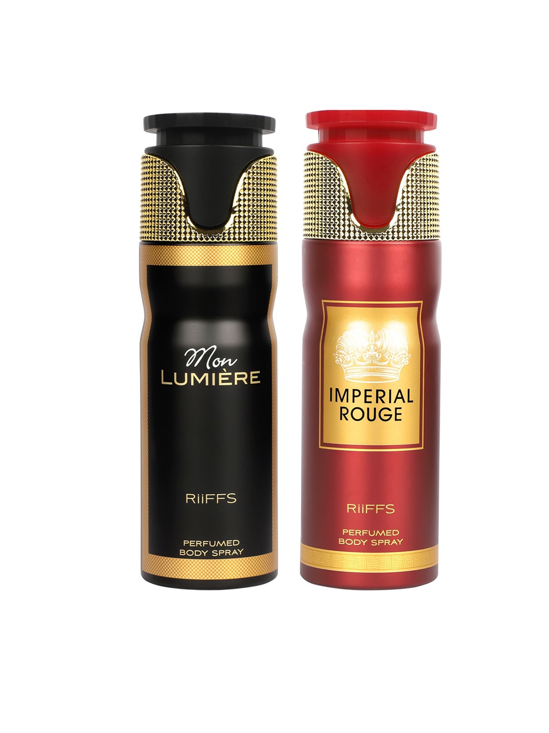 RIIFFS Women Set Of 2 Long Lasting Deodorants 200 ml Each - Mon Lumiere & Imperial Rouge, Red
RIIFFS Women Set Of 2 Long Lasting Deodorants 200 ml Each - Mon Lumiere & Imperial Rouge, Red