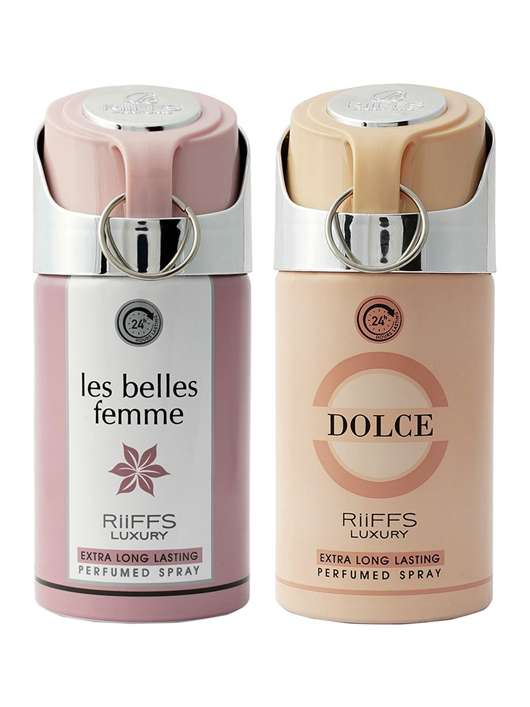 RIIFFS Women Set Of 2 Long-Lasting Deodorant 250ml each - Les Belles Femme & Dolce, Pink
RIIFFS Women Set Of 2 Long-Lasting Deodorant 250ml each - Les Belles Femme & Dolce, Pink