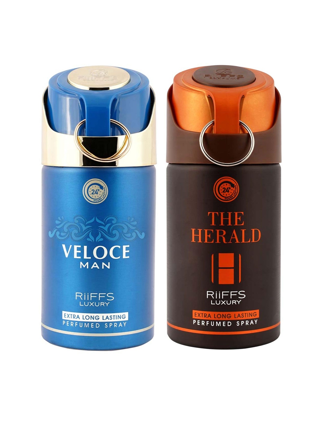 RIIFFS Men Set of 2 Long Lasting Deodorants 250 ml Each - Veloce Man & The Herald, Blue
RIIFFS Men Set of 2 Long Lasting Deodorants 250 ml Each - Veloce Man & The Herald, Blue