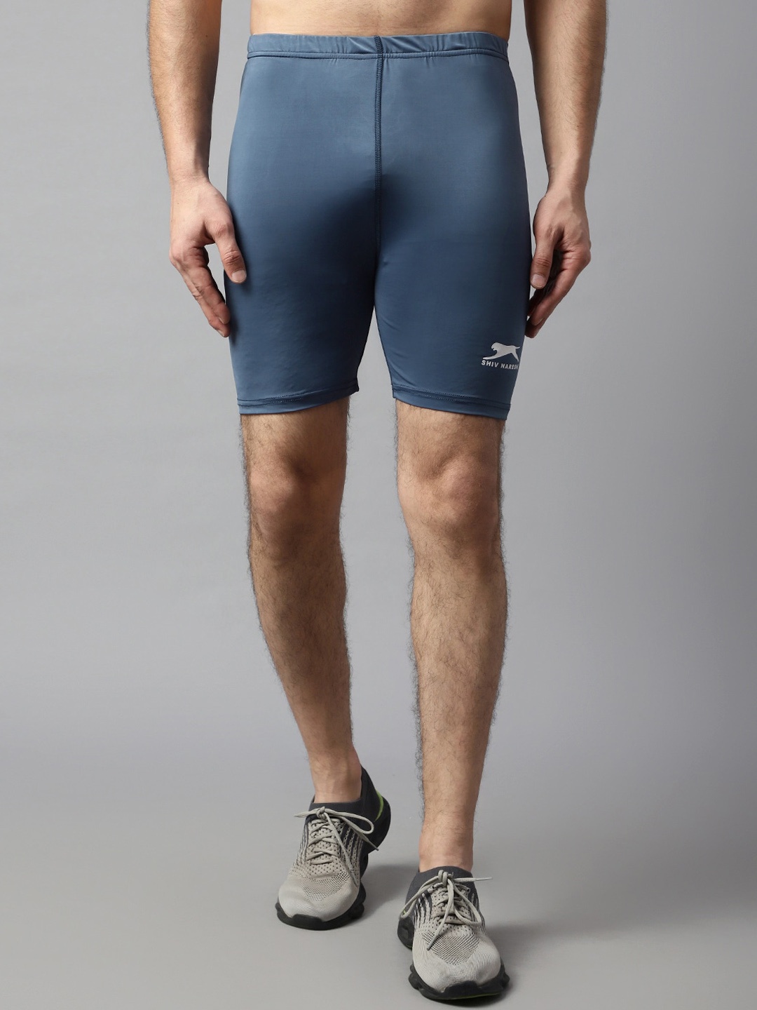 Shiv Naresh Men Skinny Fit Training or Gym Shorts, Grey
