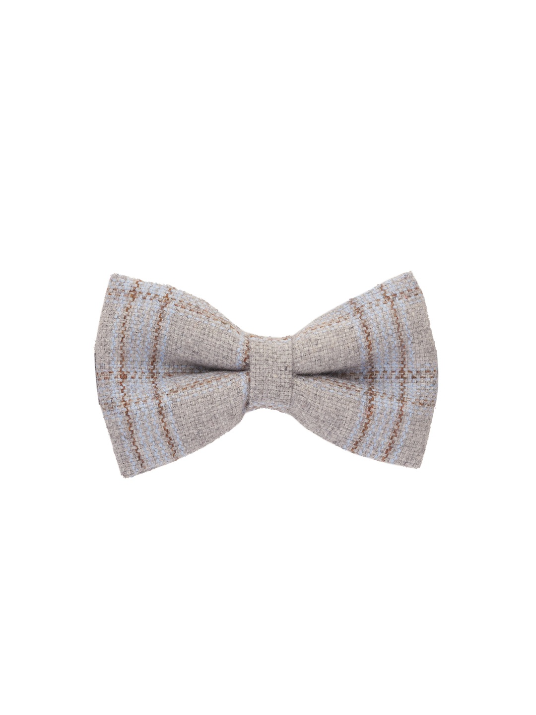 The Tie Hub Men Checked Woolen Bow Tie, Blue