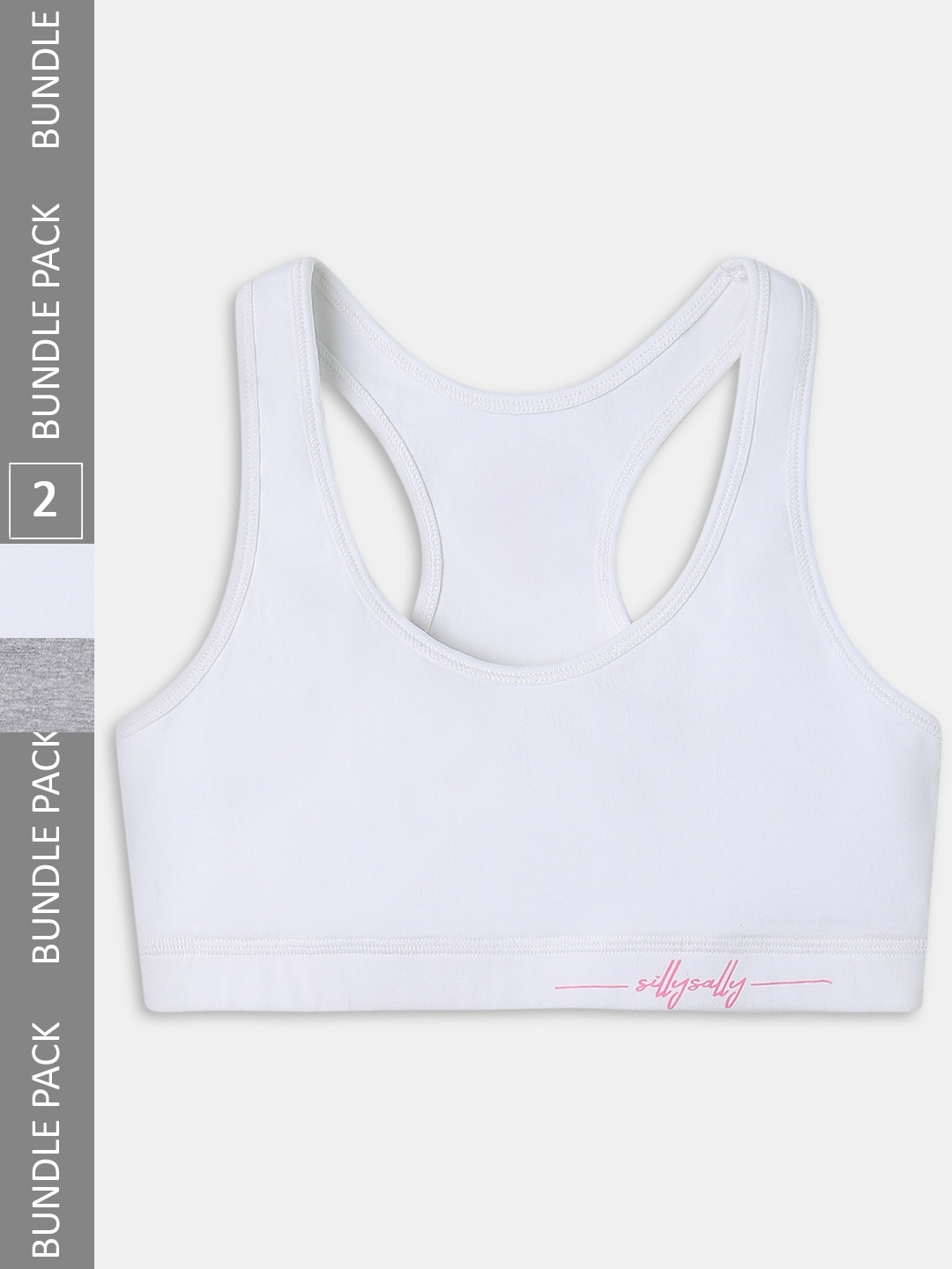 Sillysally Girls Pack Of 2 Non Padded High Support All Day Comfort Full Coverage Bra, White
Sillysally Girls Pack Of 2 Non Padded High Support All Day Comfort Full Coverage Bra, White