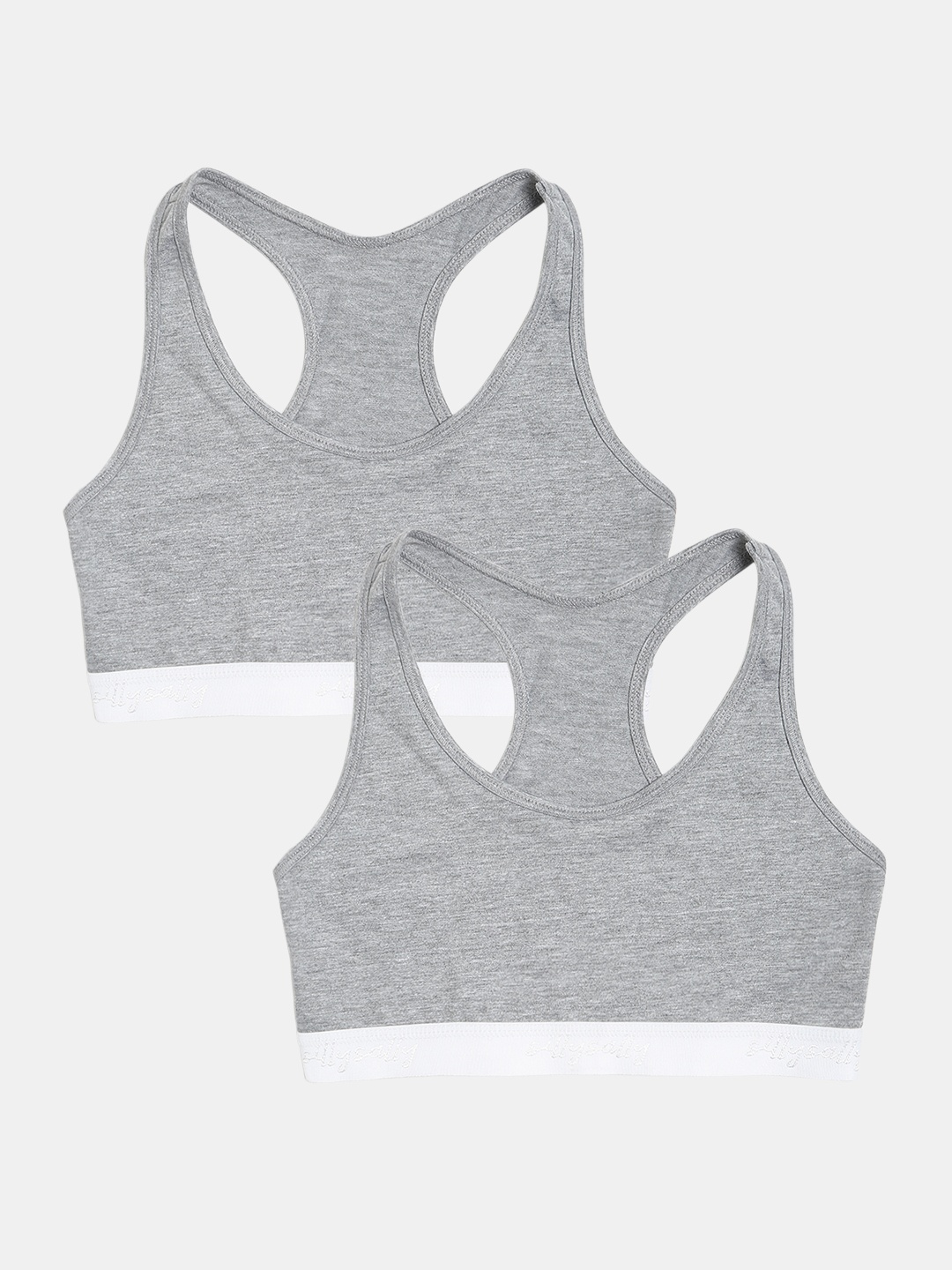Sillysally Girls Pack Of 2 Non Padded High Support All Day Comfort Full Coverage Bra, Grey melange
Sillysally Girls Pack Of 2 Non Padded High Support All Day Comfort Full Coverage Bra, Grey melange