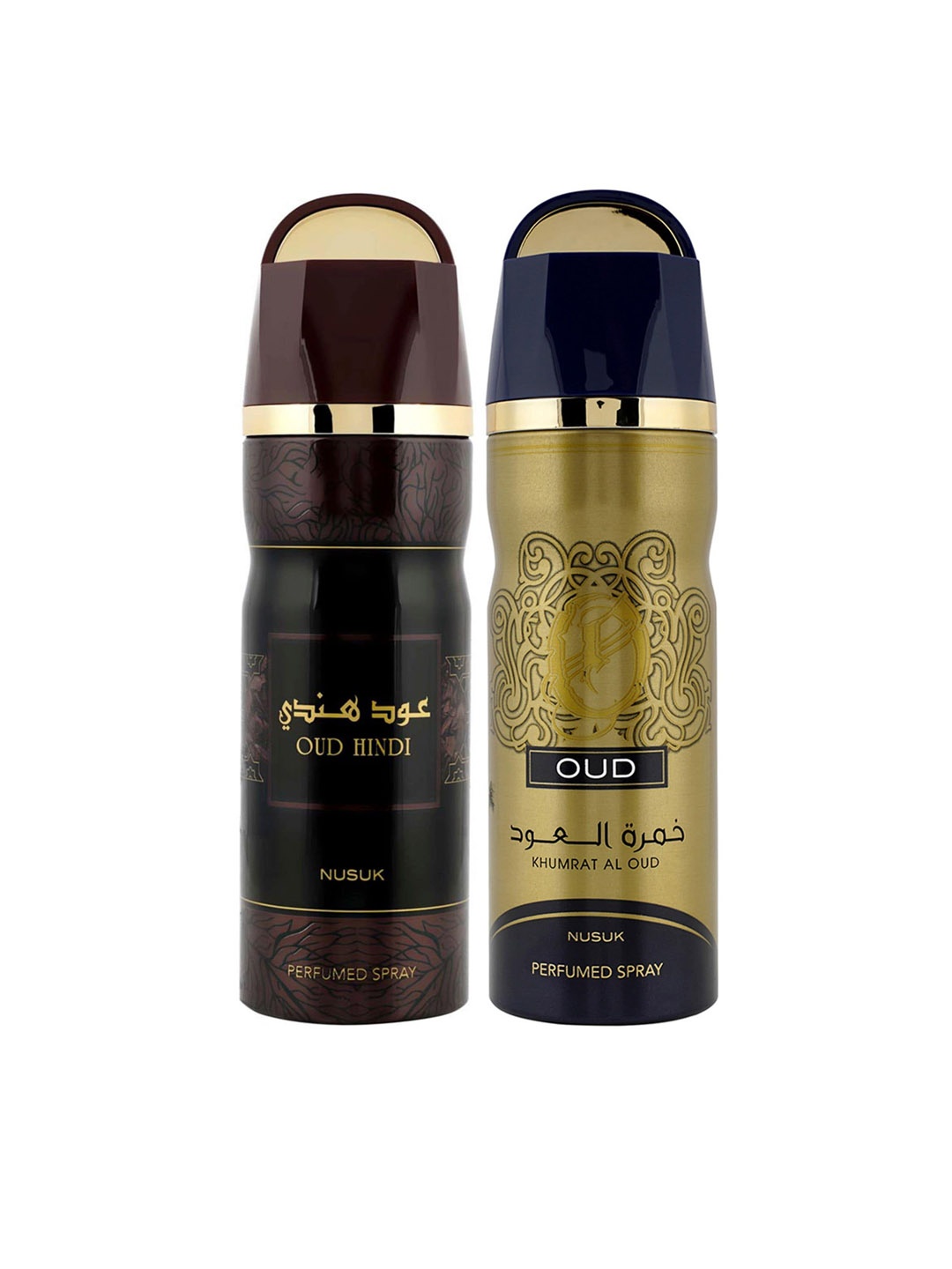 NUSUK Men Set Of 2 Long Lasting Deodorants 200ml Each - Oud Hindi & Khumrat Al Oud, Brown
NUSUK Men Set Of 2 Long Lasting Deodorants 200ml Each - Oud Hindi & Khumrat Al Oud, Brown