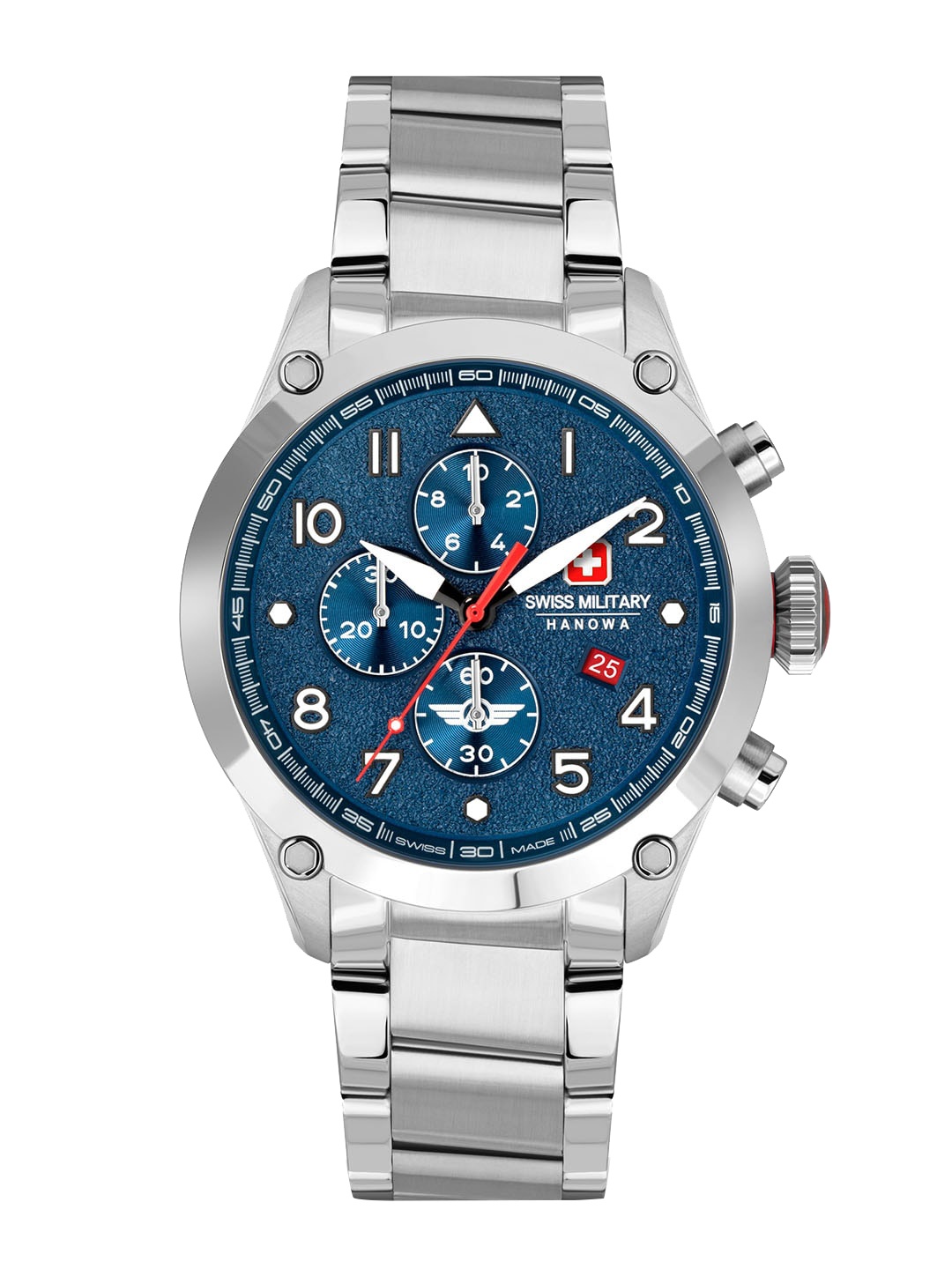 SWISS MILITARY HANOWA Men Dial & Stainless Steel Analogue Chronograph Watch SMWGI2101502, Blue
SWISS MILITARY HANOWA Men Dial & Stainless Steel Analogue Chronograph Watch SMWGI2101502, Blue