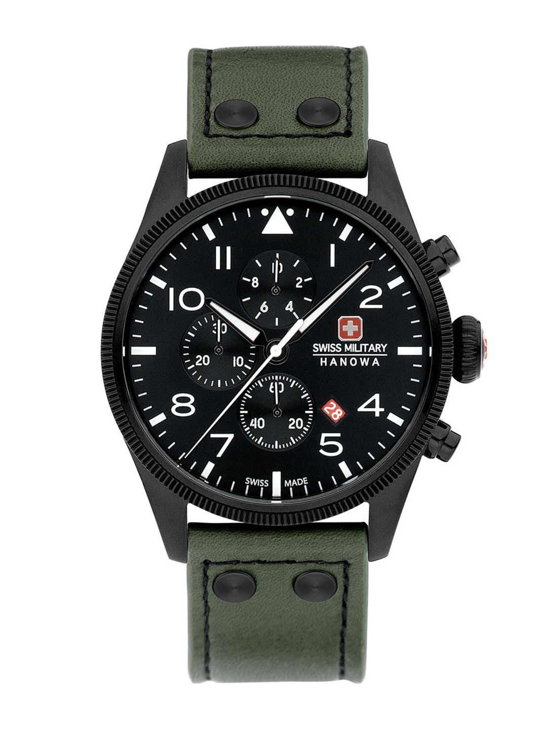 SWISS MILITARY HANOWA Men Leather Textured Straps Analogue Chronograph Watch SMWGC0000430, Black
SWISS MILITARY HANOWA Men Leather Textured Straps Analogue Chronograph Watch SMWGC0000430, Black