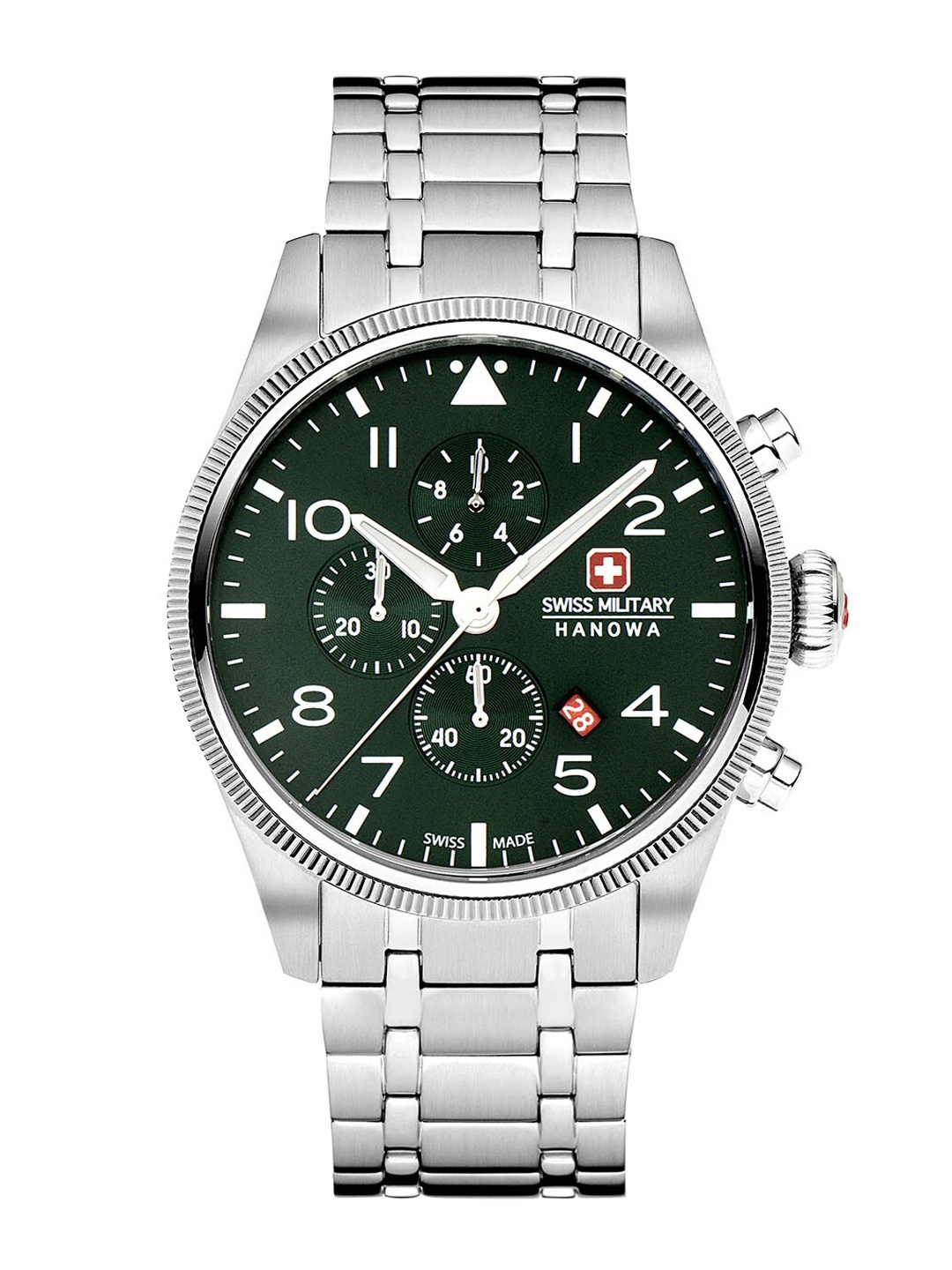 SWISS MILITARY HANOWA Men Bracelet Straps Analogue Chronograph Watch SMWGI0000404, Green
SWISS MILITARY HANOWA Men Bracelet Straps Analogue Chronograph Watch SMWGI0000404, Green