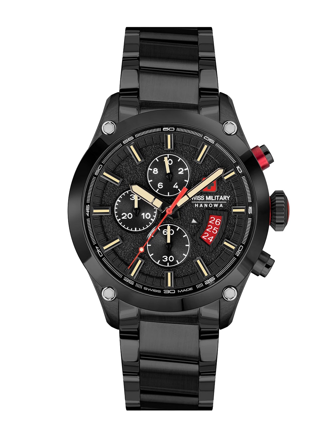 SWISS MILITARY HANOWA Men Bracelet Straps Analogue Chronograph Watch SMWGI2101431, Black
SWISS MILITARY HANOWA Men Bracelet Straps Analogue Chronograph Watch SMWGI2101431, Black
