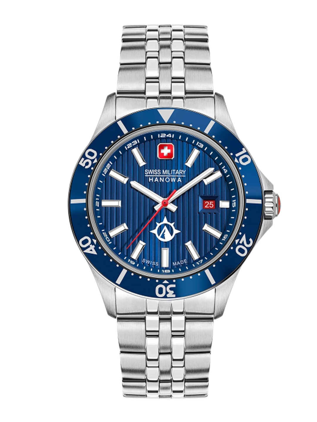 SWISS MILITARY HANOWA Men Stainless Steel Bracelet Style Straps Analogue Watch, Blue
SWISS MILITARY HANOWA Men Stainless Steel Bracelet Style Straps Analogue Watch, Blue
