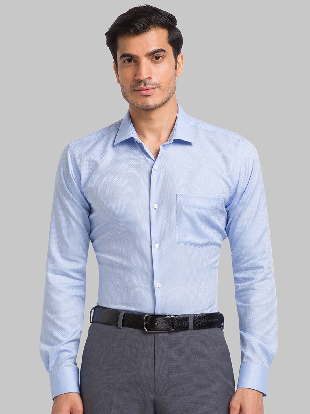 Park Avenue Self Design Spread Collar Organic Cotton Slim Fit Formal Shirt, Blue
Park Avenue Self Design Spread Collar Organic Cotton Slim Fit Formal Shirt, Blue