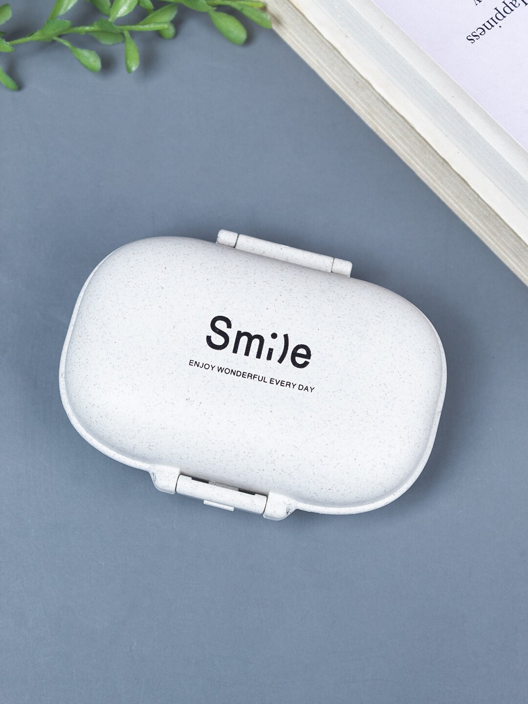 MARKET99 Smile Grey Quote Printed Water Resistant Pill Box Organizer