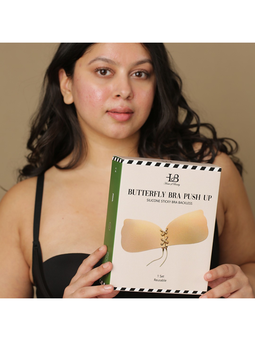 House of Beauty Lightly Padded Non-Wired All Day Comfort Stick-On Cup Size D Push-Up Bra, Nude
House of Beauty Lightly Padded Non-Wired All Day Comfort Stick-On Cup Size D Push-Up Bra, Nude