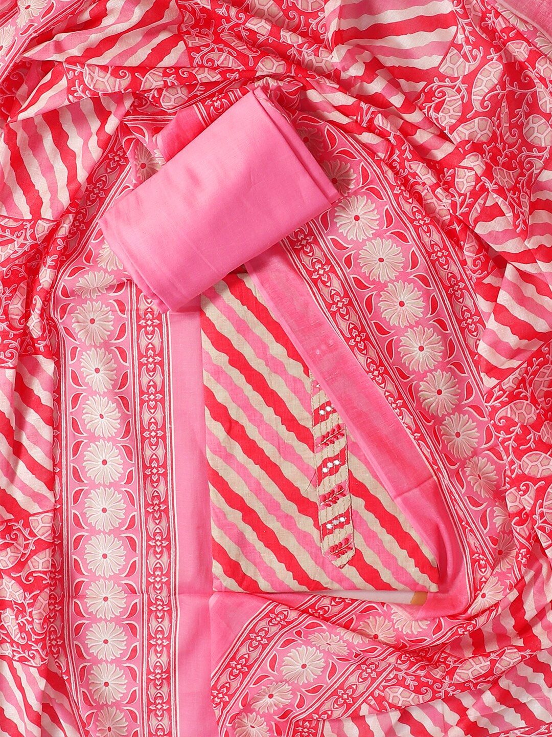SALWAR STUDIO Ethnic Motif Printed Pure Cotton Unstitched Dress Material, Pink
SALWAR STUDIO Ethnic Motif Printed Pure Cotton Unstitched Dress Material, Pink