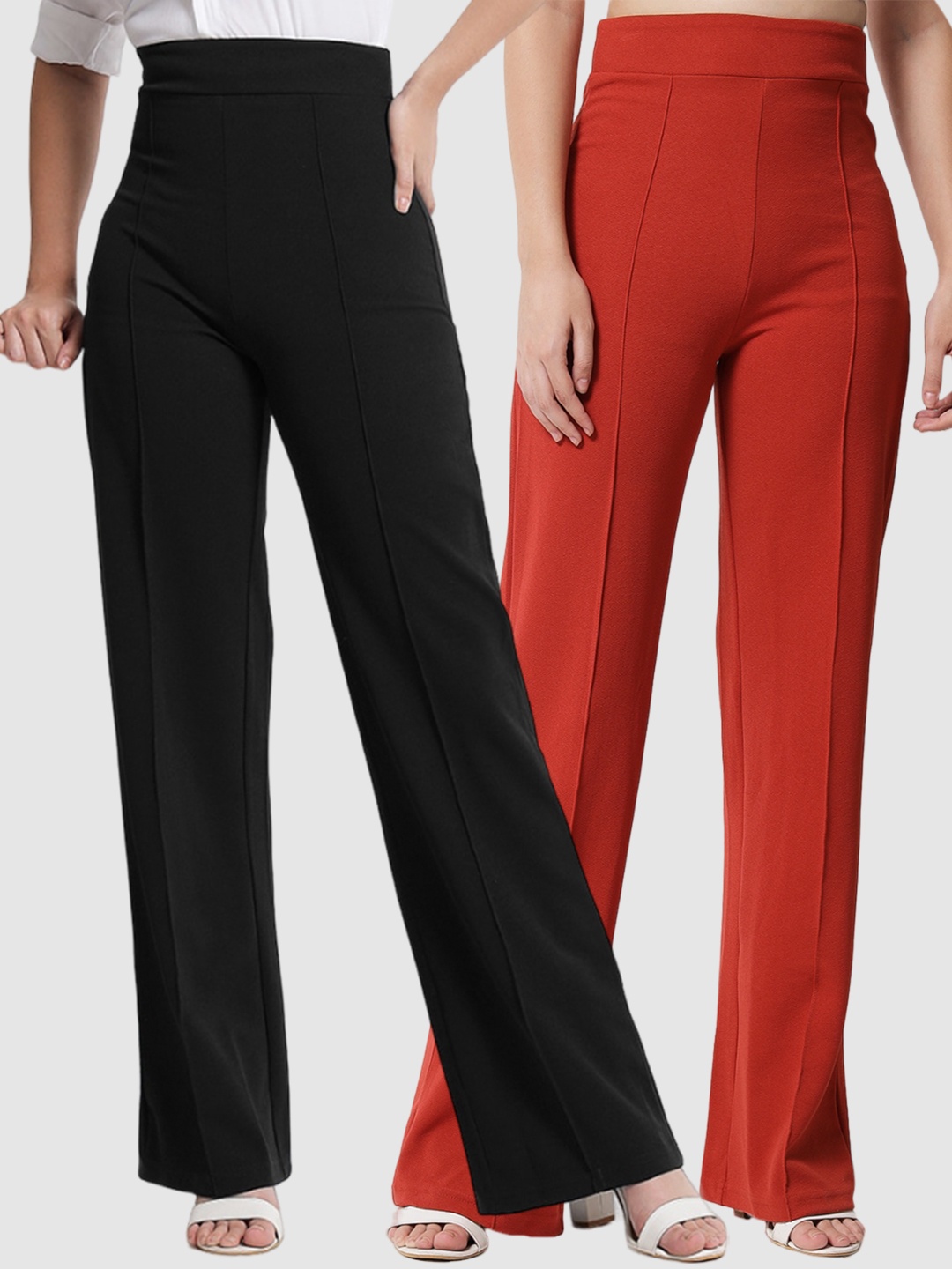Kotty Women Multicoloured Relaxed Straight Leg Straight Fit High-Rise Easy Wash Trousers, Multi
Kotty Women Multicoloured Relaxed Straight Leg Straight Fit High-Rise Easy Wash Trousers, Multi