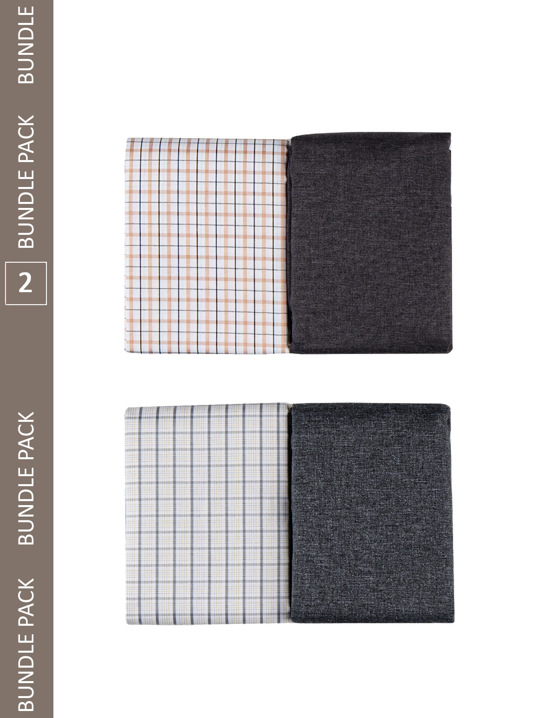 Ramraj Men Pack Of 2 Checked Shirt And Self Design Trouser Clothing Fabric, White 
Ramraj Men Pack Of 2 Checked Shirt And Self Design Trouser Clothing Fabric, White