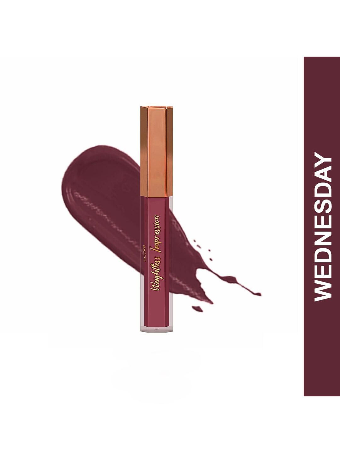 FLiCKA Weightless Impression Matte Liquid Lipstick 1.6 ml - Wednesday 15, Burgundy
FLiCKA Weightless Impression Matte Liquid Lipstick 1.6 ml - Wednesday 15, Burgundy