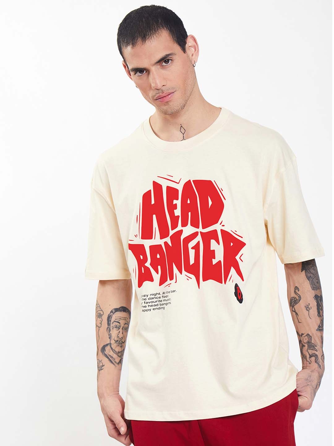 Bonkers Corner Typography Printed Drop Shoulder Sleeves Cotton Loose Fit T-shirt, Cream
Bonkers Corner Typography Printed Drop Shoulder Sleeves Cotton Loose Fit T-shirt, Cream