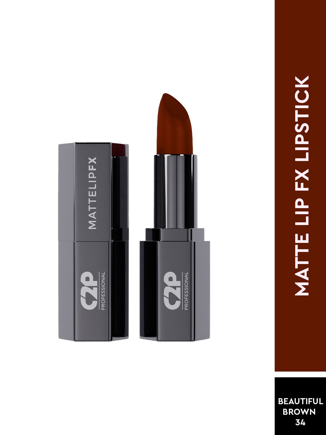 C2P PROFESSIONAL MAKEUP MatteLipFX Long-Lasting Lipstick - Beautiful Brown 34, Coffee brown
C2P PROFESSIONAL MAKEUP MatteLipFX Long-Lasting Lipstick - Beautiful Brown 34, Coffee brown