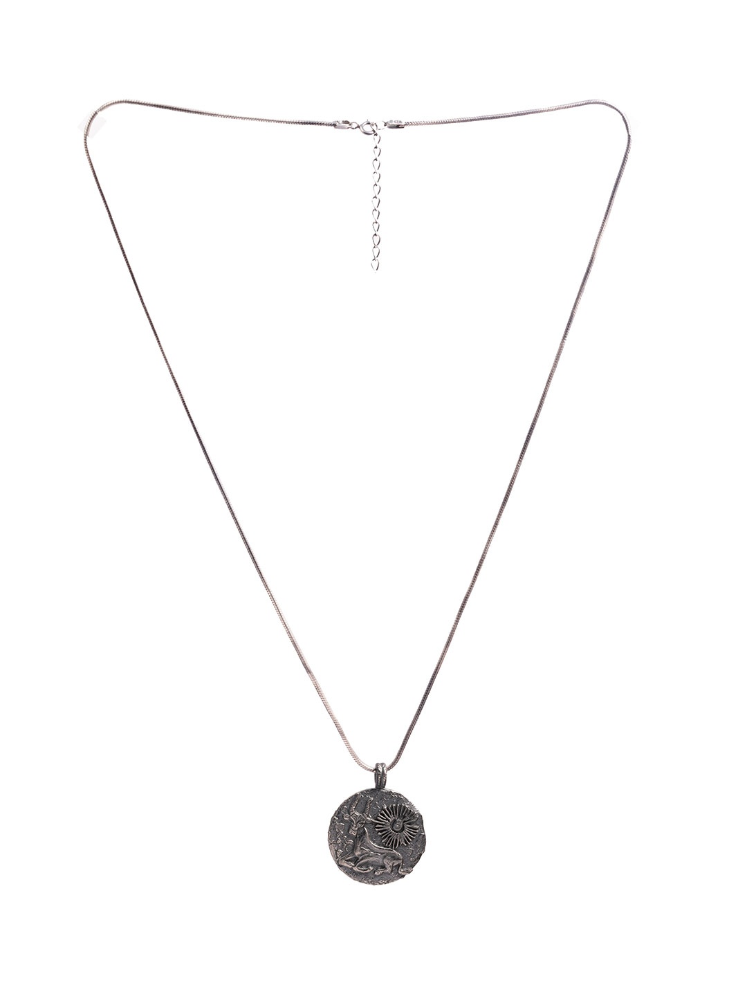 AKSA Men Silver-Plated Pendant