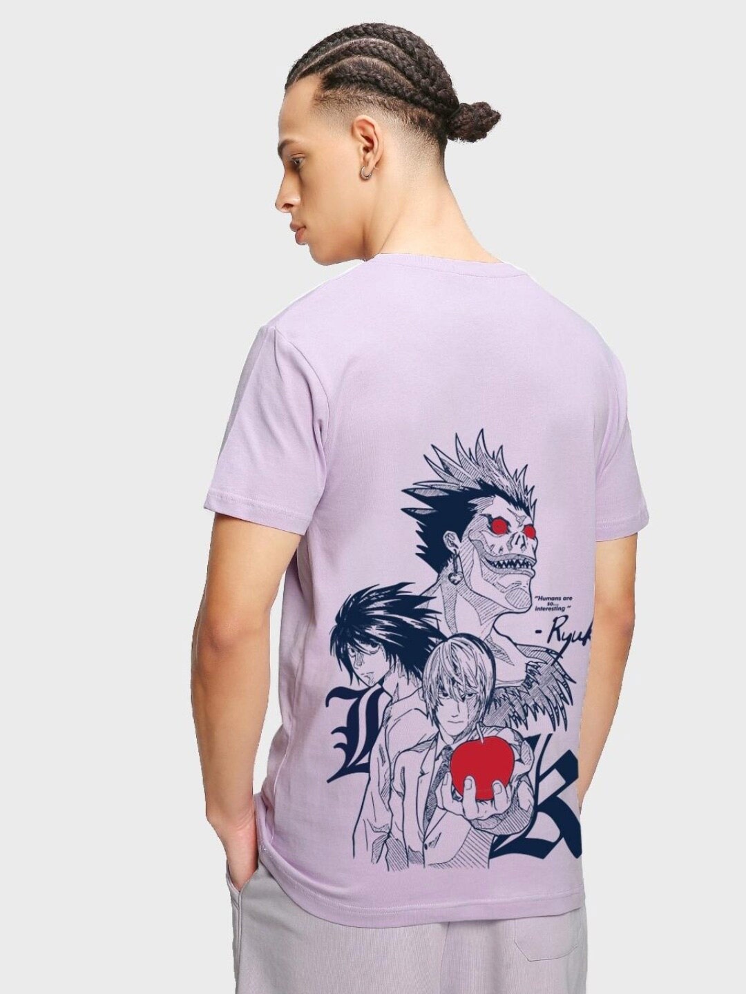 Bewakoof Typography Shinigami Ryuk Printed Round Neck Half Sleeve Cotton T-shirt, Lavender
Bewakoof Typography Shinigami Ryuk Printed Round Neck Half Sleeve Cotton T-shirt, Lavender
