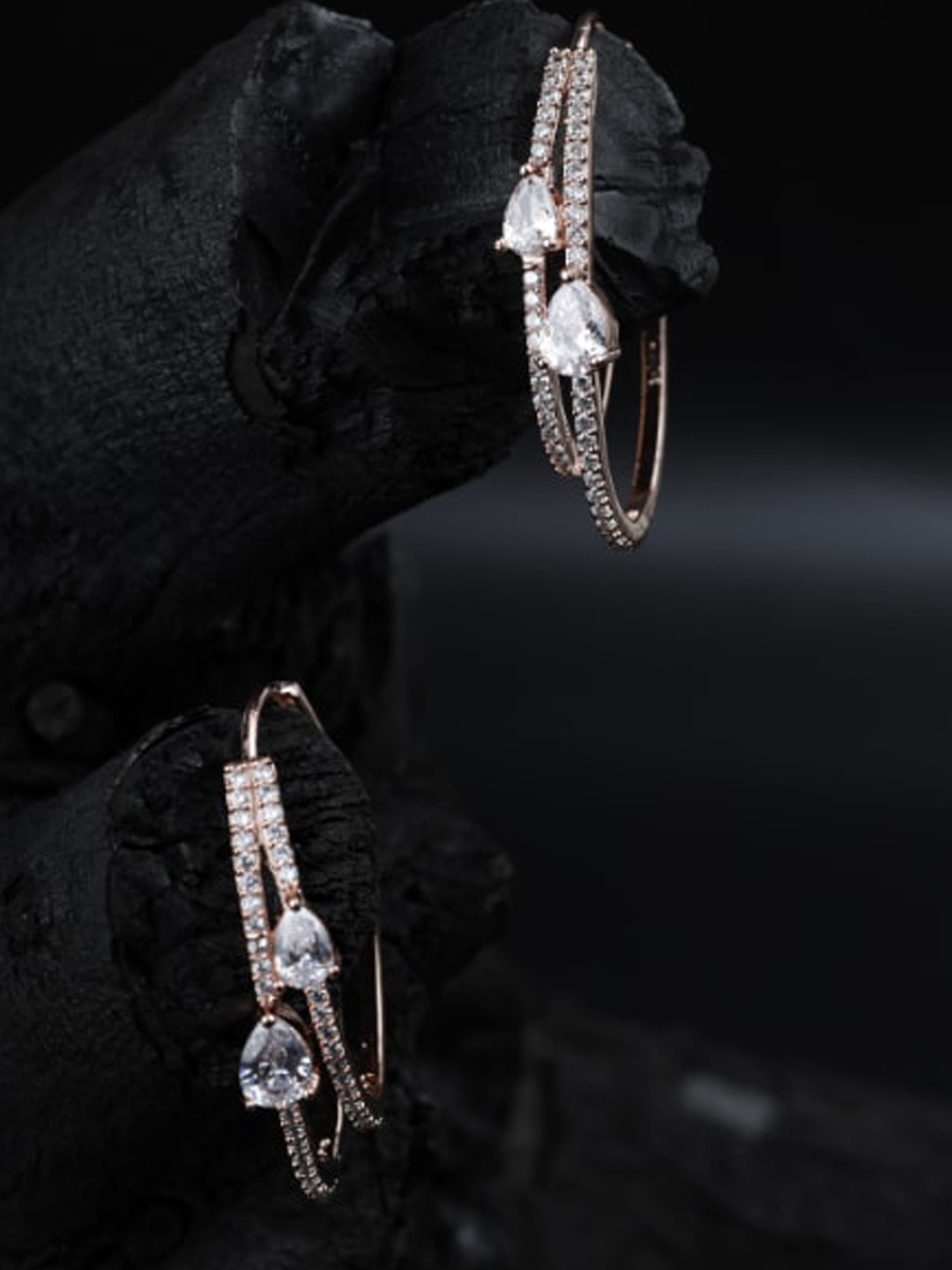 Kord Store Rose Gold-Plated Oval Hoop Earrings